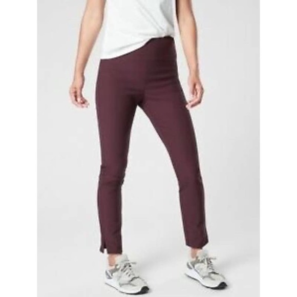 ATHLETA Wander Slim Ankle Pant 8 ( M Medium ) Antique Burgundy #486209 NEW - Picture 2 of 14